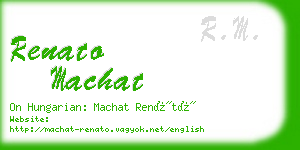 renato machat business card